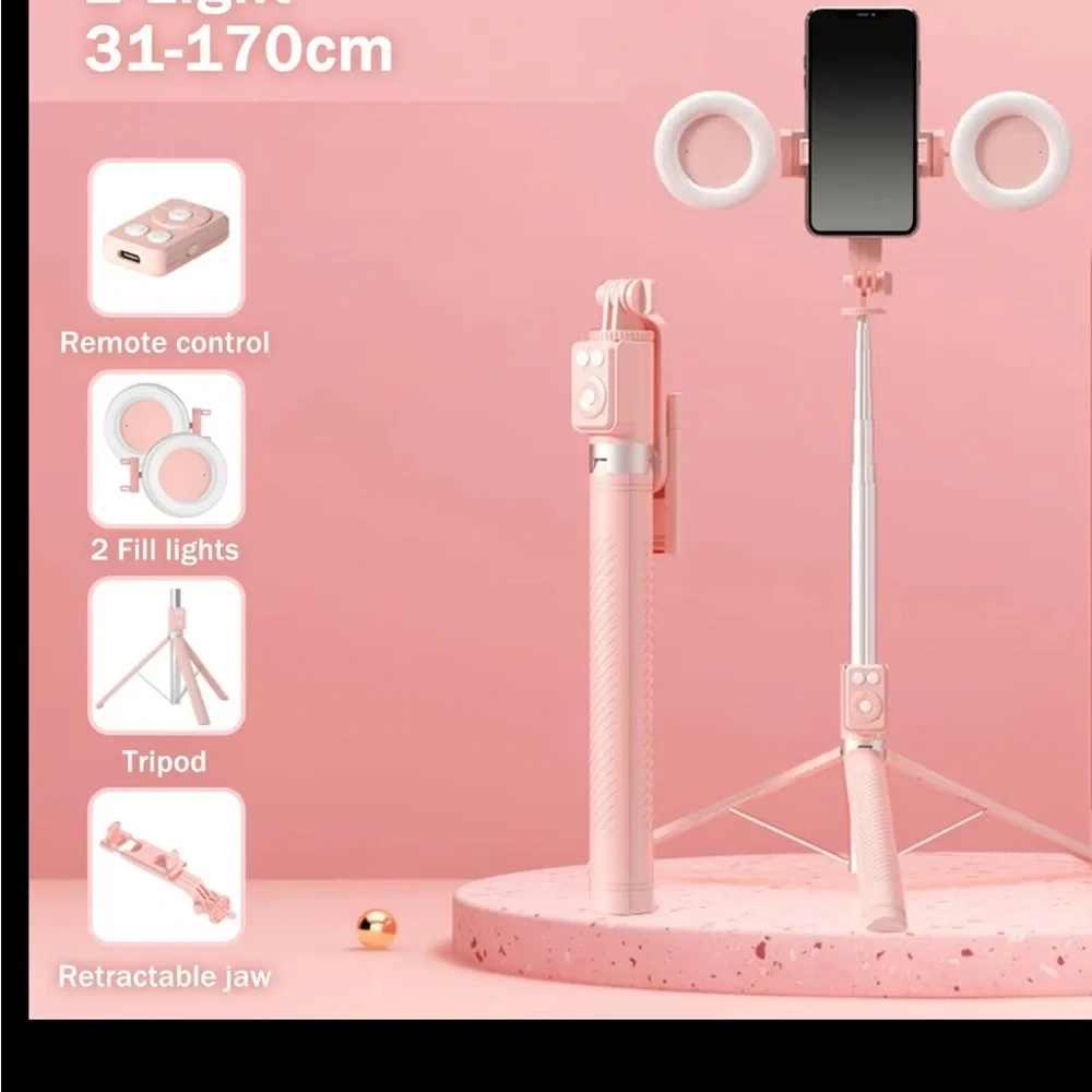 Adjustable Live Tripod with Dual Fill Lights and remote